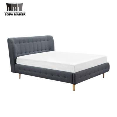 High quality new model soft velvet fabric full bed frame